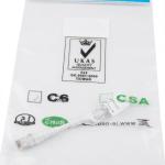 0.1M (10cm) RJ45 Ethernet Cable Cat6 UTP Patch Cord Grey JE