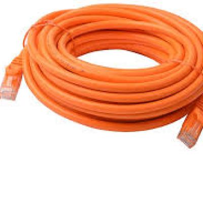 10.0 MTR CAT6 UTP PATCH CORD ORANGE JE- FULL COPPER