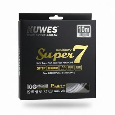 KUWES Super 7 S/FTP LAN Patch Cord 10 MTR Grey