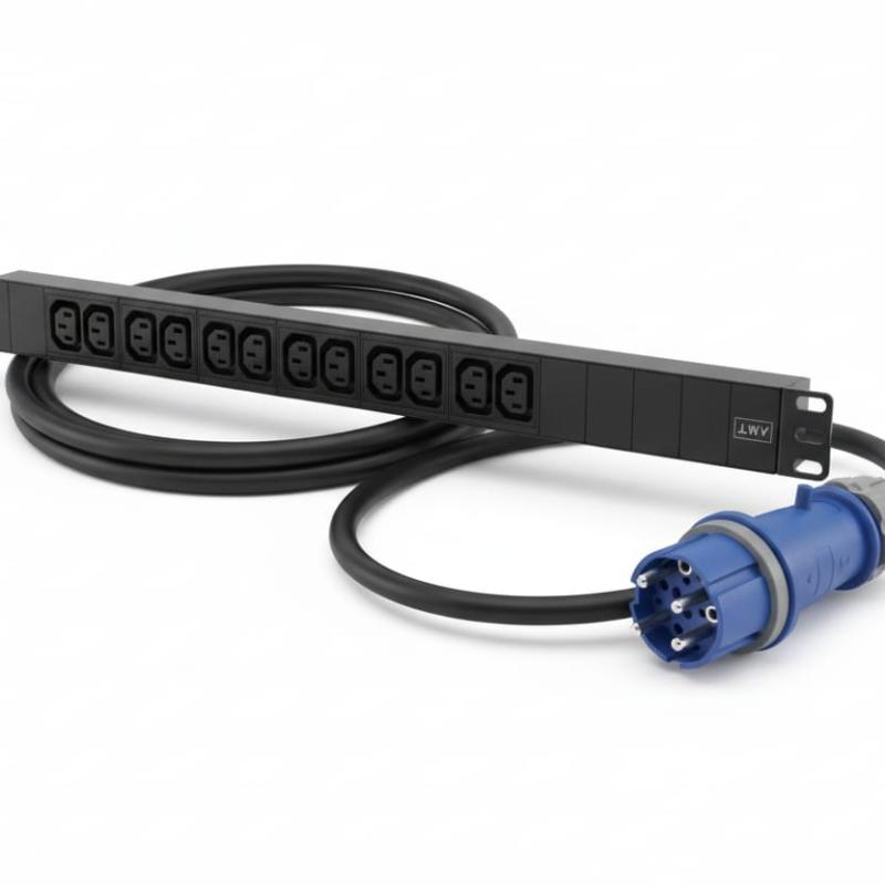 AMT 10-WAY C13 PDU WITH 32A INDUSTRIAL PLUG