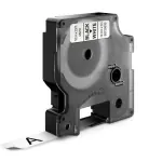 Dymo Tape 12Mmx7M White D1 Standard Labelling Tape Black On White