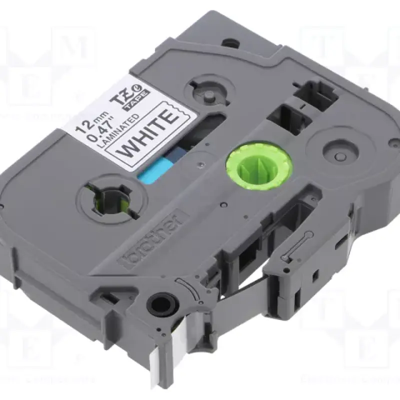 BROTHER 12MM BLACK ON WHITE TAPE TZE-231