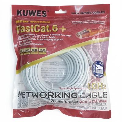 20.0 MTR FAST CAT6+ PATCH CORD GREY KUWES