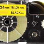 Casio 24mm Black on Yellow Label Tape