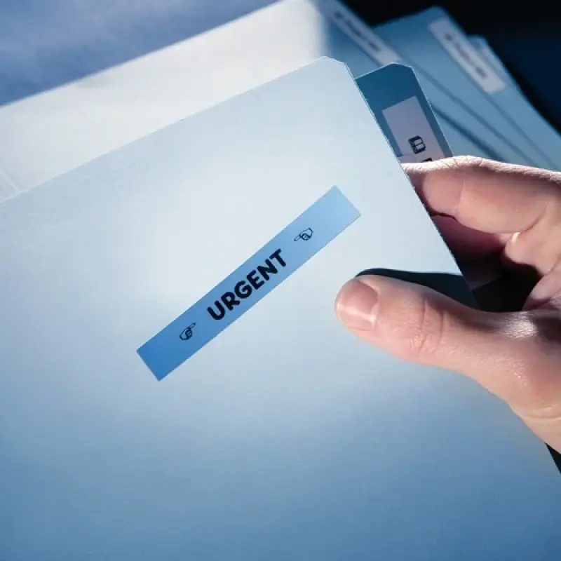 Dymo Tape 12mm x 7m Black on Blue