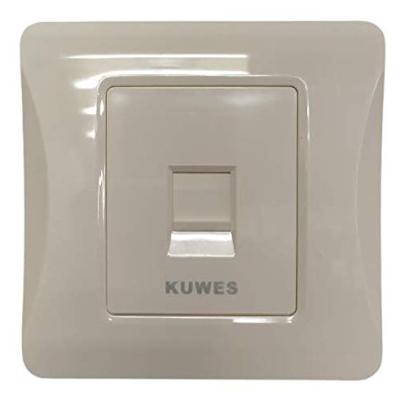 Kuwes 1-Port No-Screw Hole UK Face Plate
