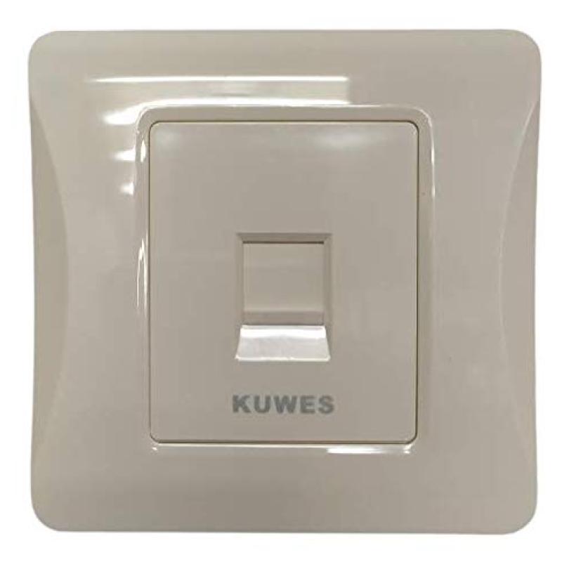 Kuwes 1-Port No-Screw Hole UK Face Plate