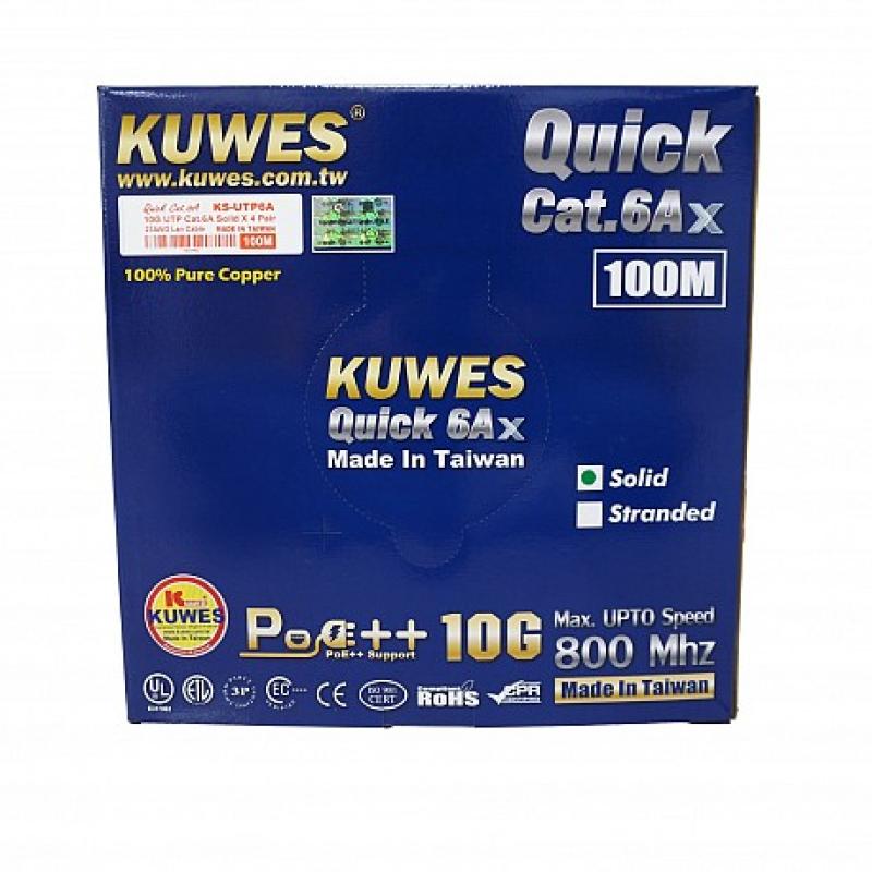 KUWES 100 MTR CAT6A UTP CABLE GREY