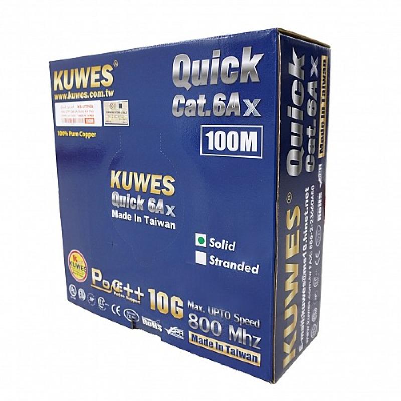 KUWES 100 MTR CAT6A UTP CABLE GREY