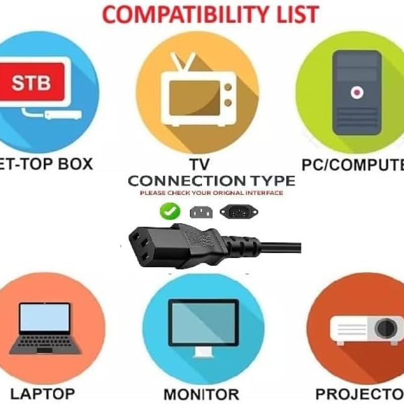 AMT 1.8 MTR POWER CABLE 3 PIN UK TO C13 CABLE 1.0 mm² FULL COPPER