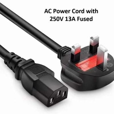 AMT 3 MTR POWER CABLE 3 PIN UK TO C13 CABLE 1.0 mm² FULL COPPER