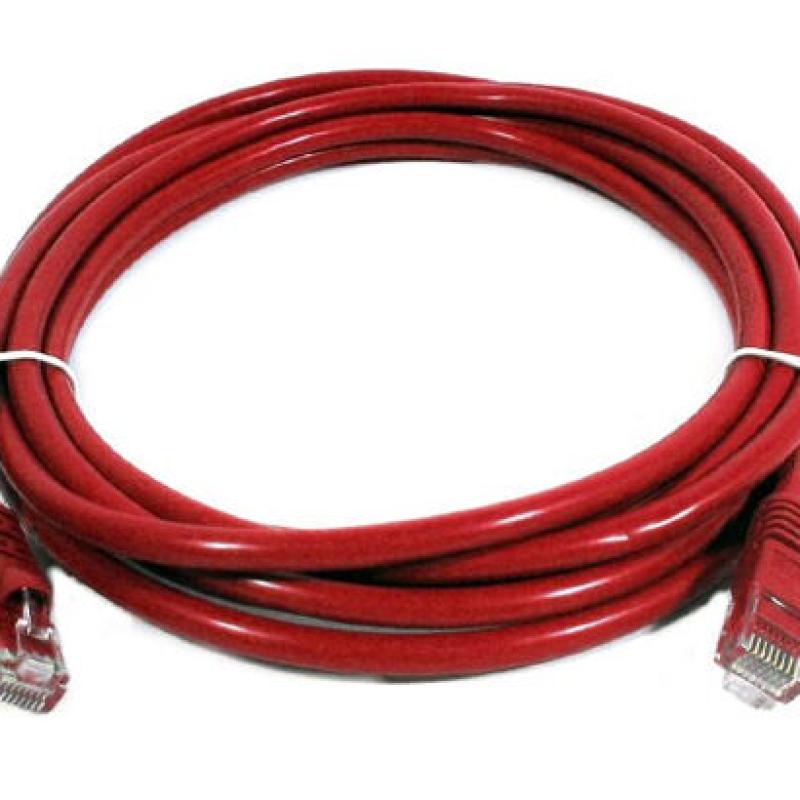 5 MTR CAT5E UTP PATCH CORD RED JE- FULL COPPER