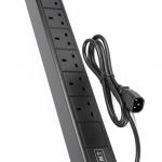 AMT 6 WAY UK TYPE PDU WITH C14 PLUG