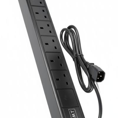 AMT 6 WAY UK TYPE PDU WITH C14 PLUG