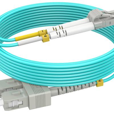KUWES 10 MTR LC–SC 50/125μm Duplex MM Fiber Patch Cord LSZH