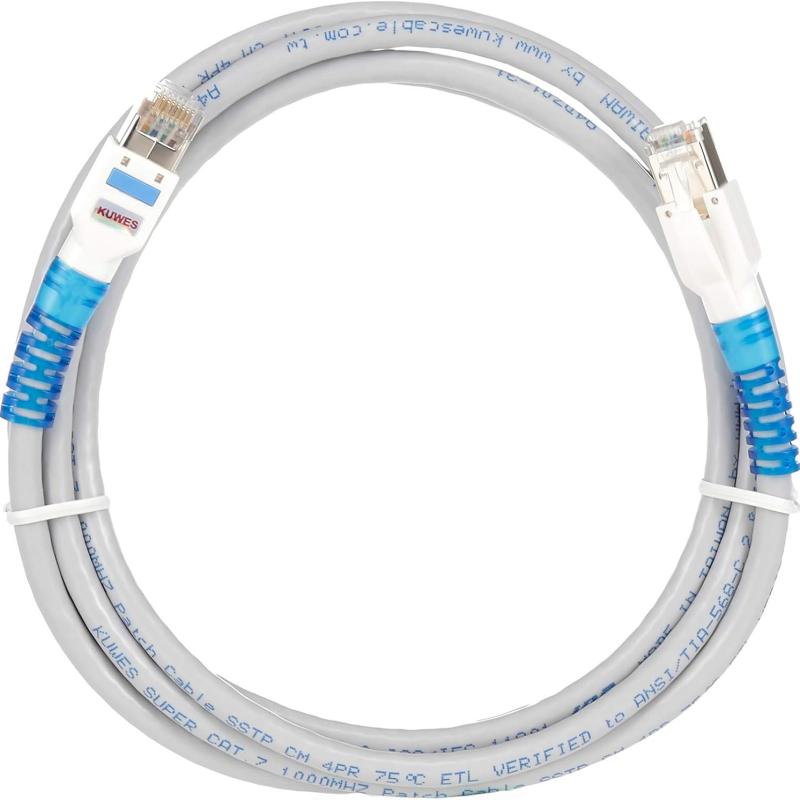 KUWES Super 7 S/FTP LAN Patch Cord 2 MTR Grey