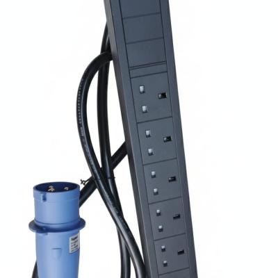 AMT 6-WAY UK PDU WITH 32A INDUSTRIAL PLUG