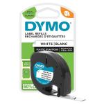 Dymo Letra Tag Tape 12mmx4m Plastic White