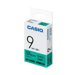 Casio 9 mm Black on Green Label Tape