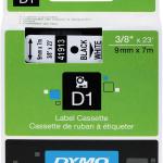 Dymo Tape 9Mmx7M White D1 Standard Labelling 9Mm X 7M Black On White, Black/White