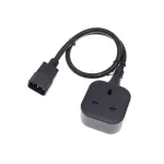 AMT C14 to UK 3-Pin Socket Power Adapter short cable 20CM