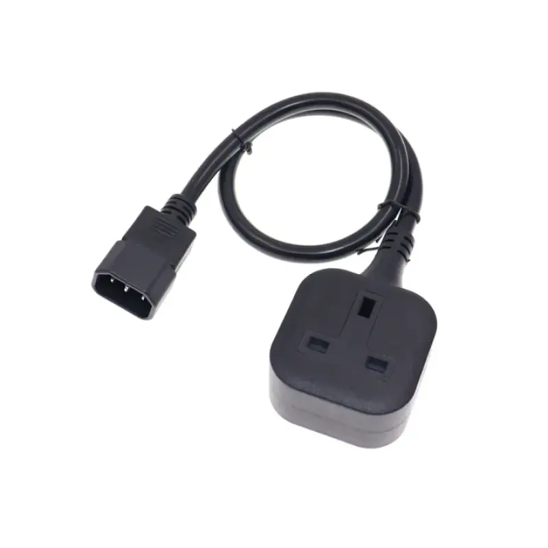 AMT C14 to UK 3-Pin Socket Power Adapter short cable 20CM