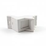 Angled shutter module for RJ45 keystone jacks