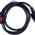 AMT 1.8MTR POWER CABLE 3 PIN UK TO C19 CABLE 1.5 mm² FULL COPPER