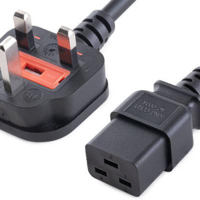 AMT 1.8MTR POWER CABLE 3 PIN UK TO C19 CABLE 1.5 mm² FULL COPPER