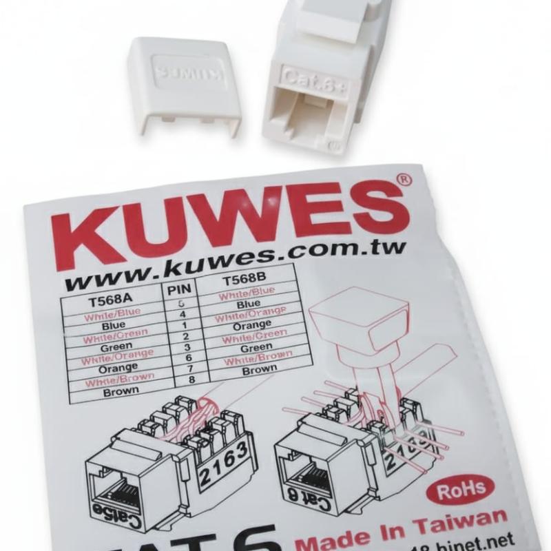 RJ45 CAT6 KEYSTONE JACK KUWES