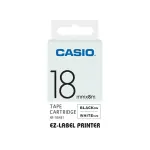 Casio 18mm Black on White Label Tape