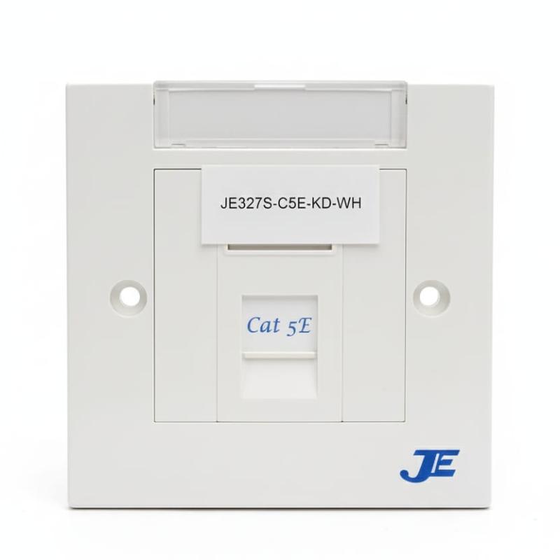 Cat5E single-port fixed keystone faceplate JE