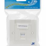 Cat5E single-port fixed keystone faceplate JE