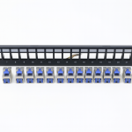 KUWES 24-Port CAT7 Patch Panel with SFTP Keystone Jacks