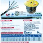 Kuwes UTP Cat6 Jelly Filled PE/UV Outdoor Cable 23AWG with Cross Filler+ Jelly Filled (Waterpro
