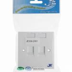JE DUAL PORT RJ45 FACE PLATE