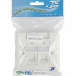 JE ANGULAR DUAL PORT RJ45 FACE PLATE