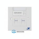 JE Dual Port Cat6 Fixed Type Face Plate