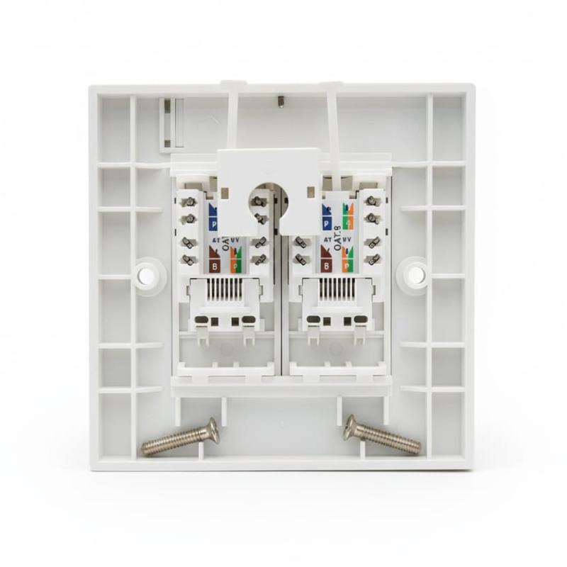 JE Dual Port Cat6 Fixed Type Face Plate