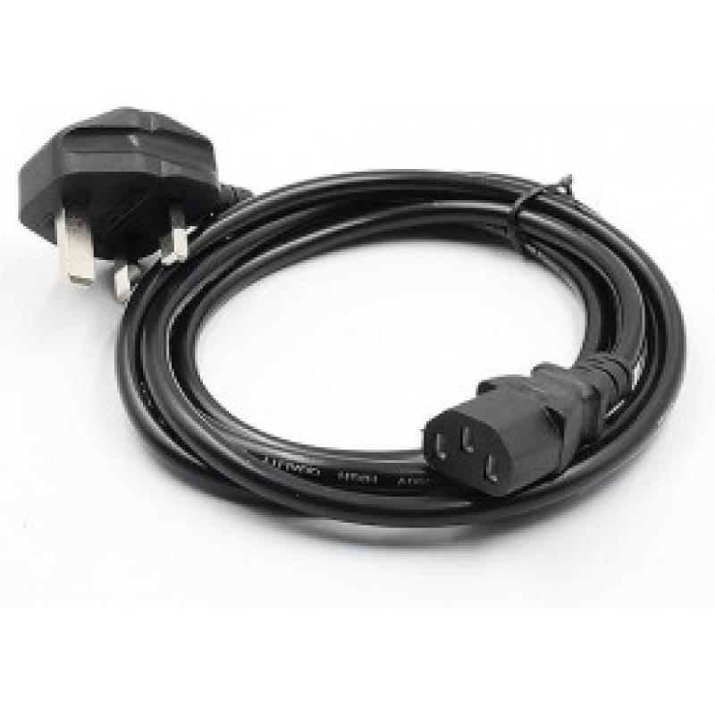 AMT 3 MTR POWER CABLE 3 PIN UK TO C13 CABLE 1.0 mm² FULL COPPER