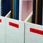 Dymo Tape 12mm x 7m Black on Red