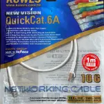 KUWES U/FTP CAT6A LAN PATCH CORD GREY 1 MTR