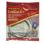 3.0 MTR FAST CAT6+ PATCH CORD GREY KUWES