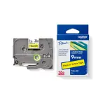 Brother TZe-621 Laminated Label Tape (Black on Yellow – 9mm x 8m)