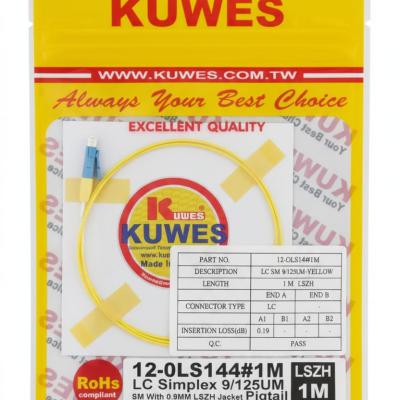 KUWES LC Simplex 9/125µm Singlemode Pigtail (1 Meter)