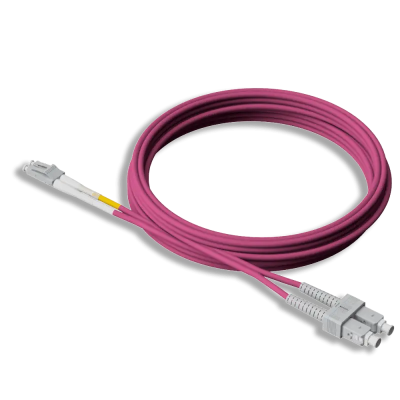 KUWES 3 MTR LC–SC 50/125μm Duplex MM Fiber Patch Cord LSZH