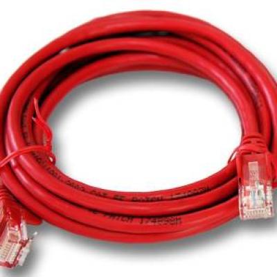 3 MTR CAT5E UTP PATCH CORD RED JE- FULL COPPER