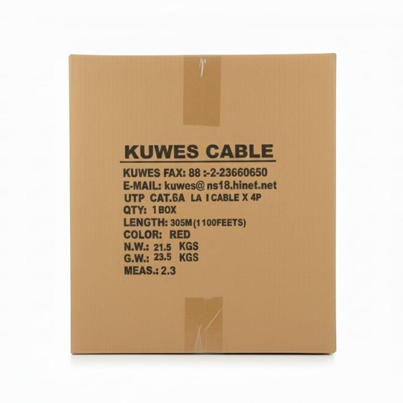 KUWES UTP CAT6A 305 MTR 23AWG RED