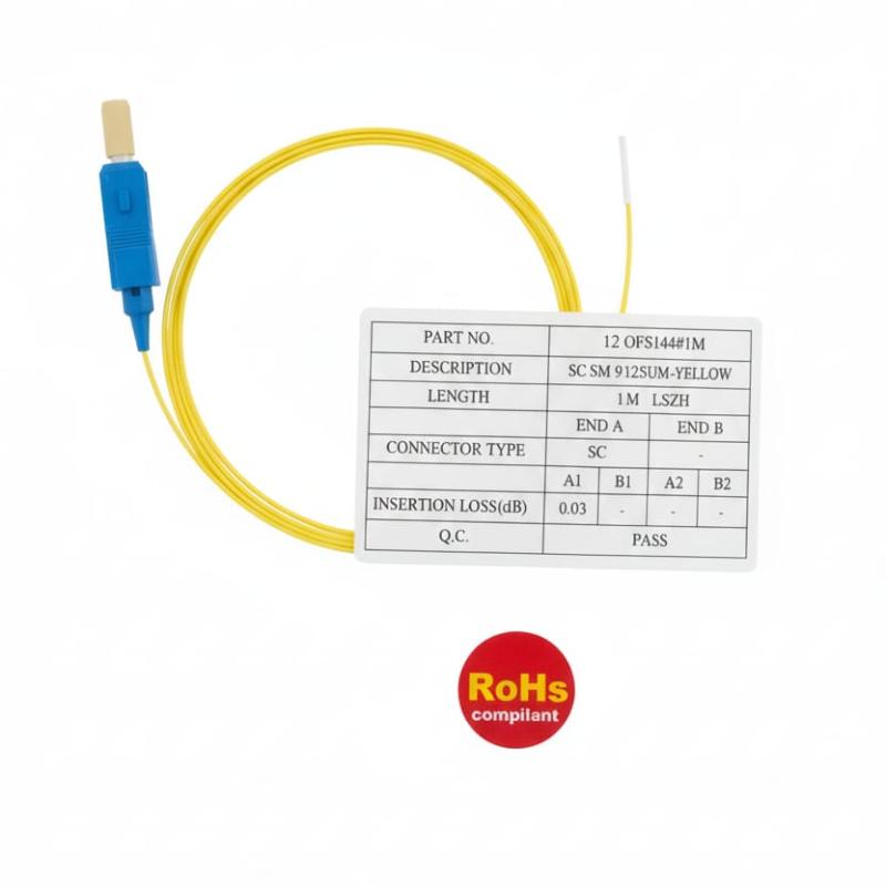 KUWES SC Simplex 9/125µm Singlemode Pigtail (1 Meter)