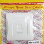 Kuwes 1-Port No-Screw Hole UK Face Plate